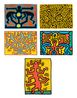 Growing Series I-V by Keith Haring contemporary artwork Works on Paper