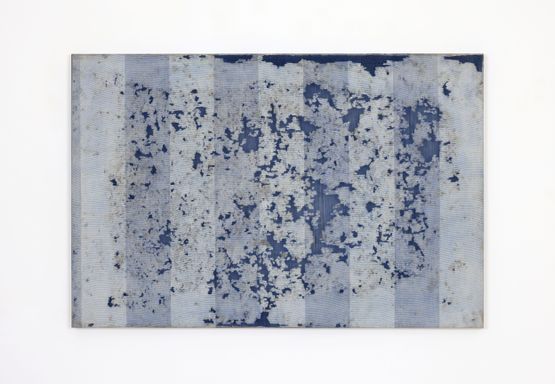Underground Blue - Slate Path by Edith Dekyndt contemporary artwork Textile