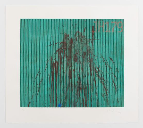 Untitled green by Jacqueline Humphries contemporary artwork Print