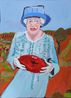 Elizabeth on Country by Vincent Namatjira contemporary artwork Painting