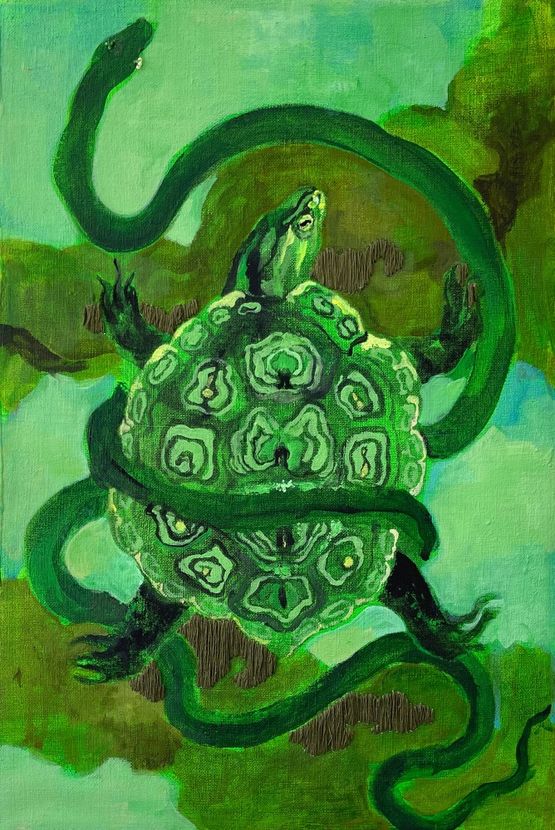 Black Tortoise by Jia Sung contemporary artwork Painting