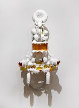 White Discharge Built-up Objects 26 by Teppei Kaneuji contemporary artwork sculpture
