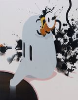 Fear feeder by Jose Castiella contemporary artwork painting works on paper