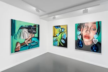 Contemporary art exhibition Amanda Wall Silvering at Almine Rech Paris Rue de Turenne France