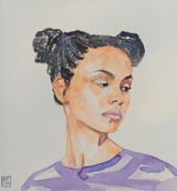 Quiet Mannerisms - Side Braid by Richard Streitmatter-Tran contemporary artwork painting works on paper