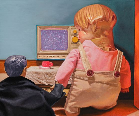 The Broken TV in a Hotel Room TV  by Shih Yung Chun contemporary artwork Painting