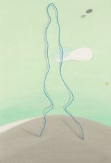 Floating Colors Floating Ink -1 by Miao Hanwen contemporary artwork works on paper