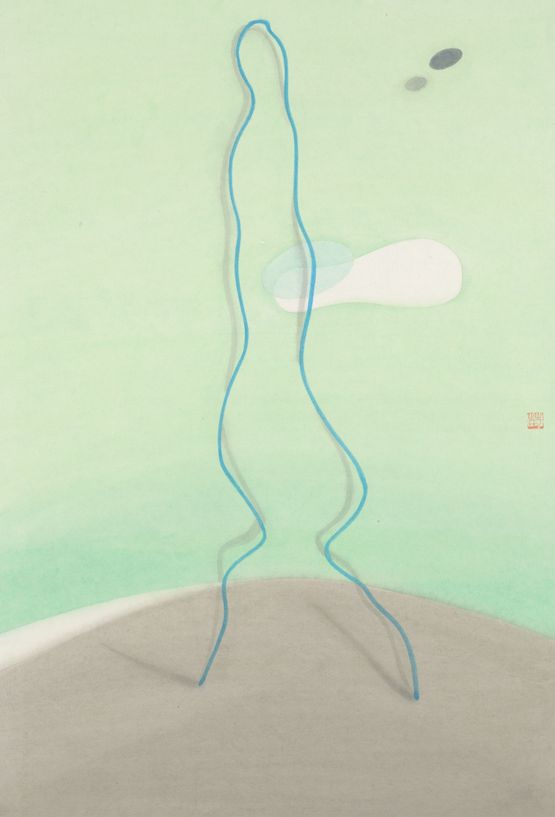 Floating Colors Floating Ink -1 by Miao Hanwen contemporary artwork Works on Paper