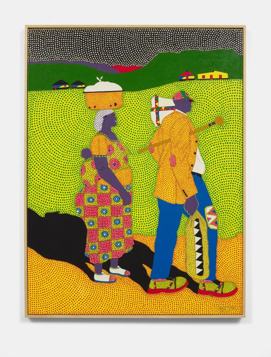 Sihlwelwe Asinayo Indawo Yokulala by Sibusiso Duma contemporary artwork Painting