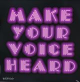 Make Your Voice Heard Purple by Ben Eine contemporary artwork print