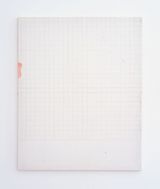 Endnote oblique pink white edge by Ian Kiaer contemporary artwork painting