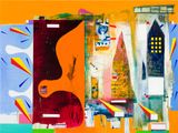 Metropolis by Gareth Sansom contemporary artwork painting