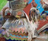 Dog and Butterfly by Sujin Choi contemporary artwork painting