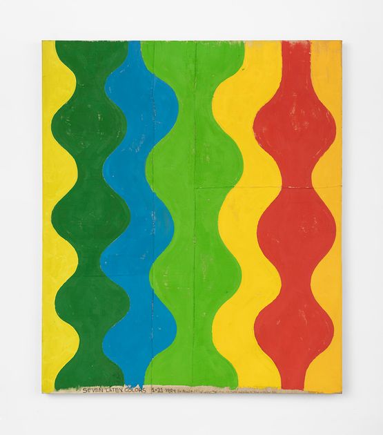 Seven latex colours by Chris Martin contemporary artwork Mixed Media