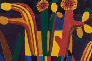 Contemporary art exhibition Tal R Untitled Flowers at Victoria Miro Wharf Road London United Kingdom
