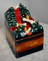Burning bridges bleeding river by Shayne Phua contemporary artwork sculpture