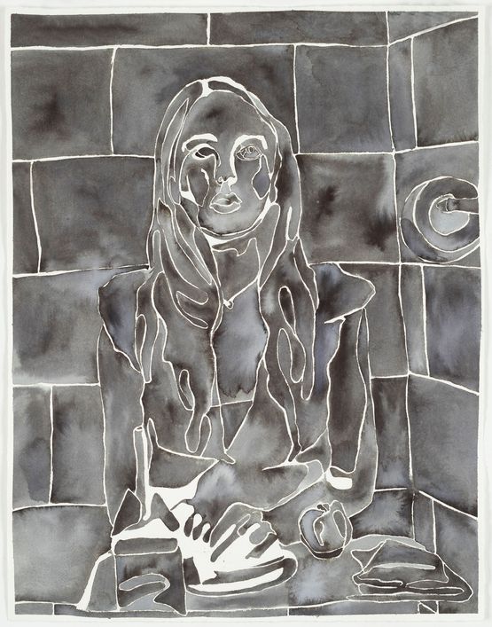 Lunch Alone Mr. Groff by Bianca Kennedy contemporary artwork Painting