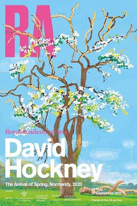 Royal Academy Exhibition Poster by David Hockney contemporary artwork Works on Paper