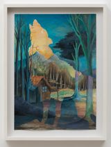Hey Moon by Neil Raitt contemporary artwork painting works on paper