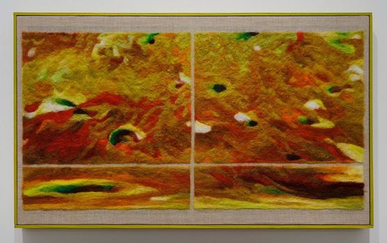 Small Cross by Pauline Shaw contemporary artwork Textile