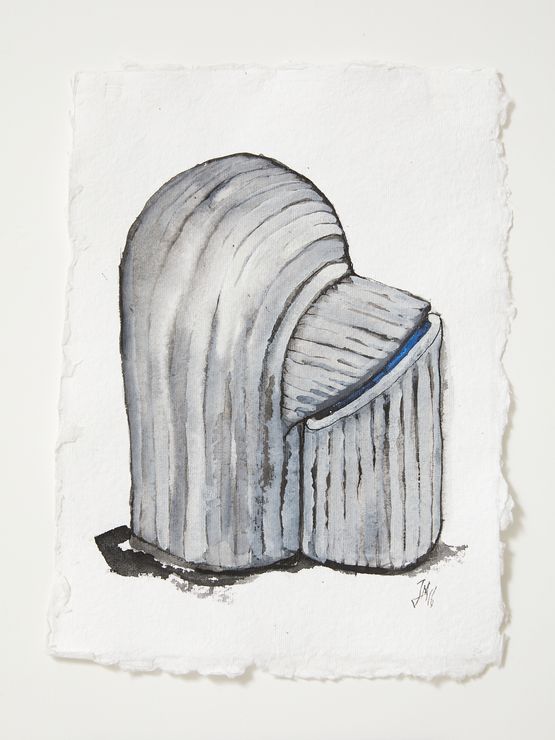 Headcase working drawing 54 by Julia Morison contemporary artwork Works on Paper