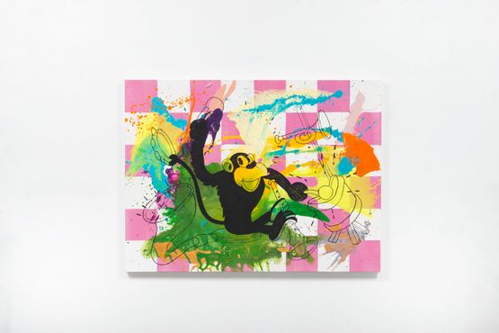 BAM CLANK BOOM WHAM BANG BEEP BUZZ by Gabriel Madan contemporary artwork Painting