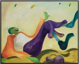 Only the drunk man is laughing by Zhai Liang contemporary artwork painting works on paper