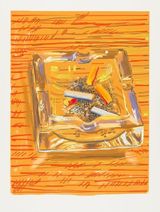 Ashtray by David Hockney contemporary artwork drawing