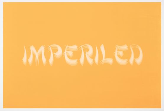Imperiled by David Diao contemporary artwork Painting