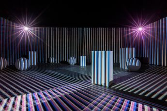 Contemporary art exhibition Carlos Cruz-Diez Ambiente Cromointerferente at Galeria RGR Mexico City