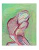 Hellgrunes Selbst Bedrucktes Selbst Malflussselbstportrait Light-Green Self Sad Self Self - Portrait in Paint Flow by Maria Lassnig contemporary artwork Painting