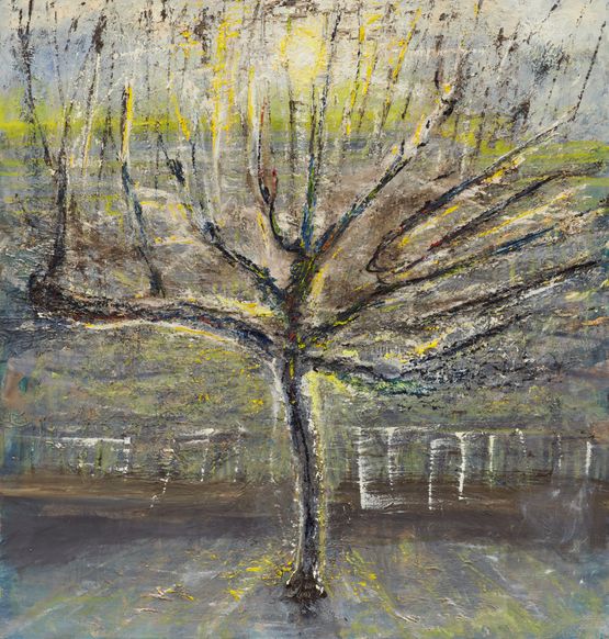 My Plane Tree in front of the British Museum by Celia Paul contemporary artwork Painting