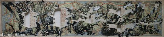 Japanese Railway Map in Showa Period by Sun Xun contemporary artwork Painting