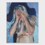 Blue Rub by Jenna Gribbon contemporary artwork painting