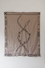 Two Lines by Isabella Lepoamo contemporary artwork textile