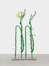 Twin Servants Vertical Lines Dinner in the Jungle by Guan Xiao contemporary artwork painting sculpture works on paper