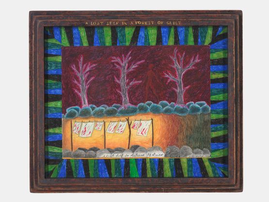 A Lost Self in a Forest of Guilt by Hollis Sigler contemporary artwork Works on Paper