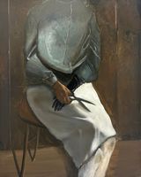 Lost Gloves Severed Heart by Ahn Ji-San contemporary artwork painting