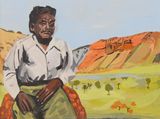 Desert Songs Albert Namatjira by Vincent Namatjira contemporary artwork painting works on paper