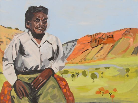 Desert Songs Albert Namatjira by Vincent Namatjira contemporary artwork Painting