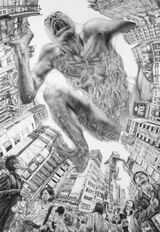 Wondering in Shinjuku by Kumazawa Mikiko contemporary artwork drawing