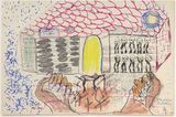 Etrange grenier by Pelagie Gbaguidi contemporary artwork works on paper drawing