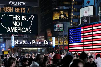 Contemporary art exhibition Alfredo Jaar Alfredo Jaar A Logo for America at Galerie Lelong  Co. New York United States