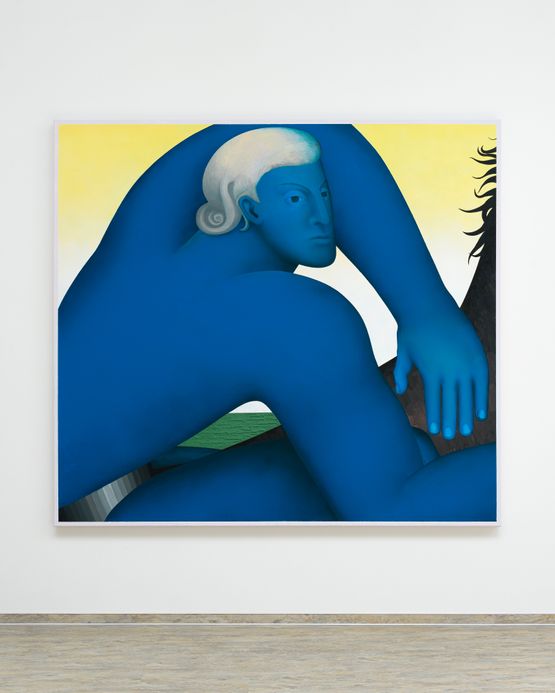 Castor tames his horse by Vojtech Kovarik contemporary artwork Painting