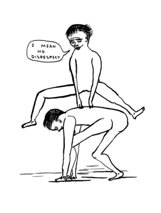I mean no disrespect by David Shrigley contemporary artwork Moving Image