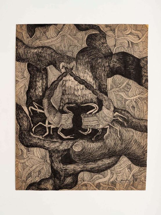 Untitled from the BlackWhite Animals series by Wanda Pimentel contemporary artwork Works on Paper