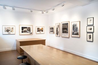 Contemporary art exhibition Ernest Pignon-Ernest De traces en empreintes at Galerie Lelong 13 Rue de Teheran Paris France