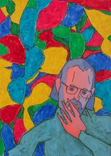 Jerry by Harold Cohen contemporary artwork painting works on paper