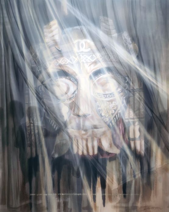 Chalchi from the series Gods have not retired by Sandra Del Pilar contemporary artwork Painting