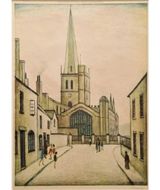 Burford Church by Laurence Stephen Lowry contemporary artwork print